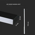 black LED linear light with dimensions