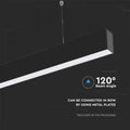 black LED linear light with beam angle info
