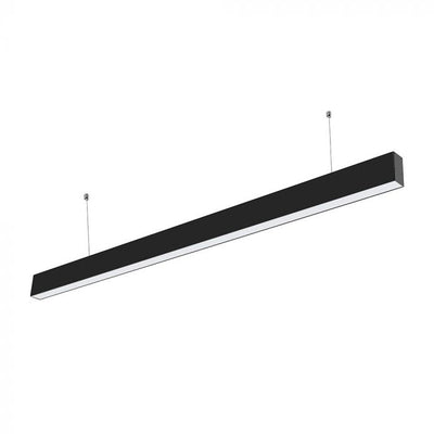 40W LED Linear Suspension Light, Samsung Chips, 6400K - Black Finish