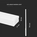 white linear LED light with dimensions