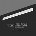 white linear LED light with installation details