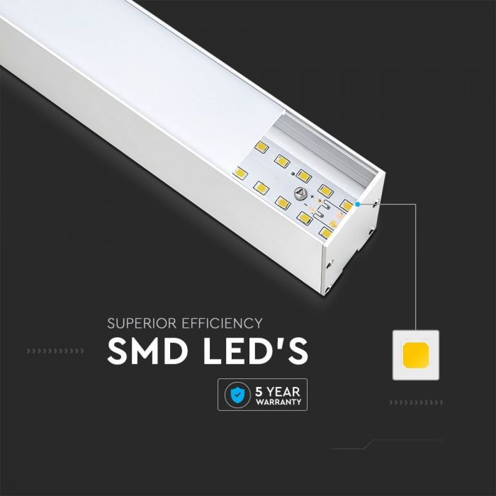 white linear LED light with LED chip description