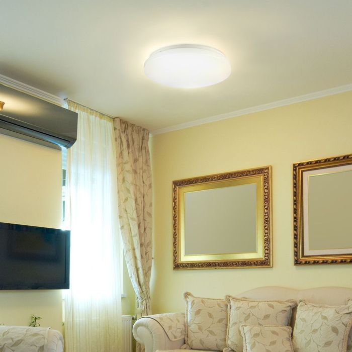 living room with a 24w LED bulkhead
