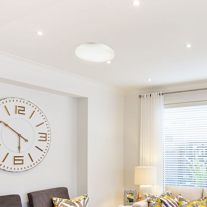 mounted 24w LED bulkhead in a living room