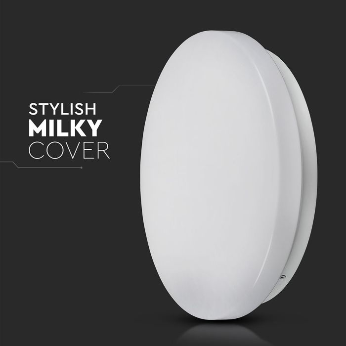 24w LED bulkhead light with milky cover
