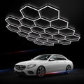 22 x Hexagon LED Light Kit - Cool White, White Finish (Hovering over white sports car)