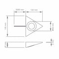 Check Dimension of our Mains Powered Triangle Under Cabinet Light