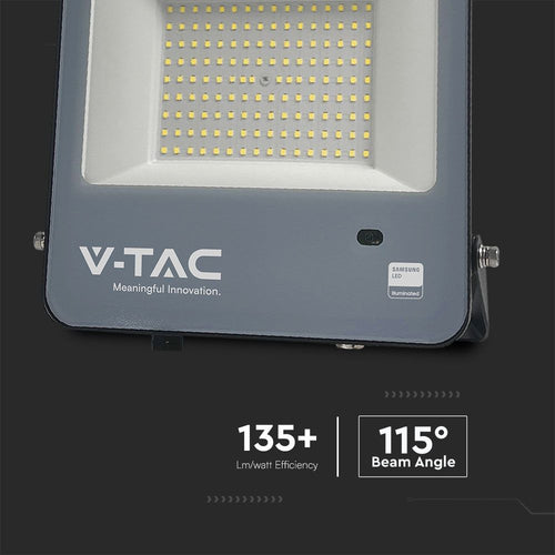 100w LED Floodlight With Photocell, 6500K IP65 Black