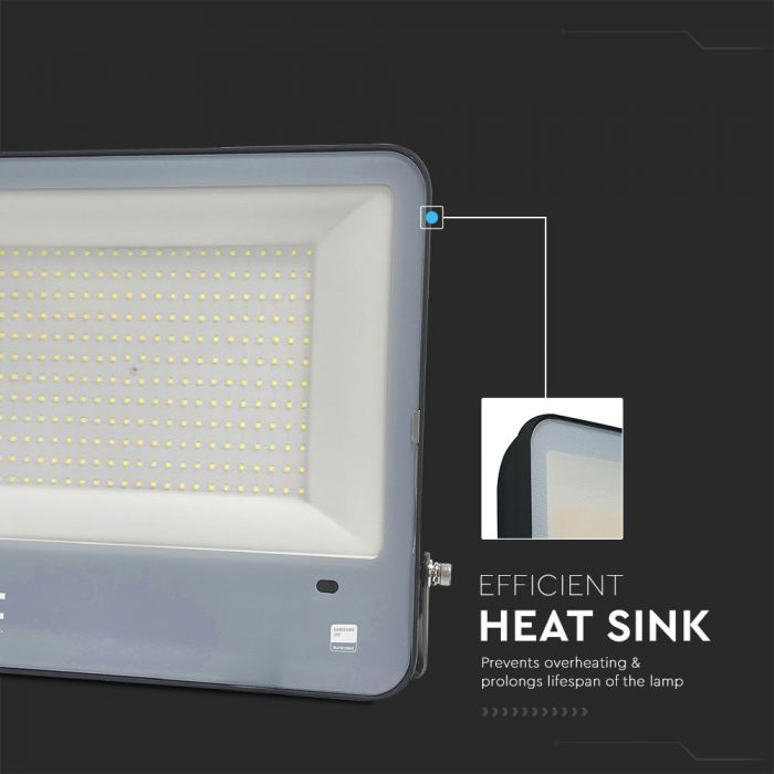200w LED flood light with heat sink details