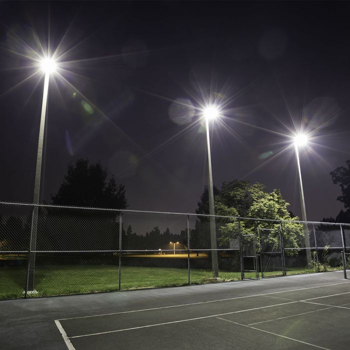 court with 300w LED floodlights