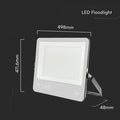 300w LED flood light with dimensions