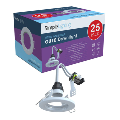 25 Pack White Downlights