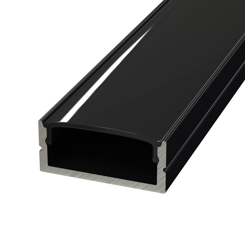 black surface-mounted LED profile