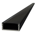 full shot of a black surface-mounted LED profile