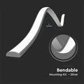 bendable aluminium profile with silver finish