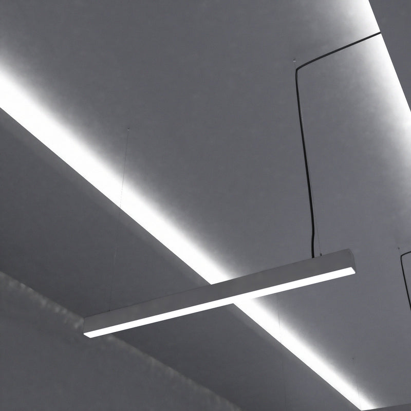 4FT (120cm) LED Linear Light – White, Suspended Mount in Cool White Light