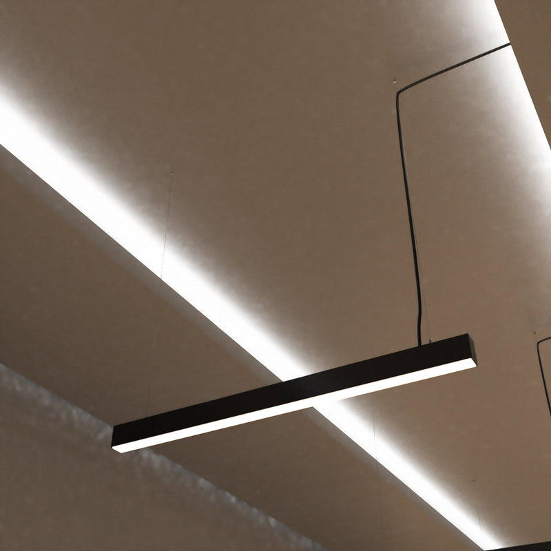 Suspended 4FT (120cm) LED Linear Light with Black Finish