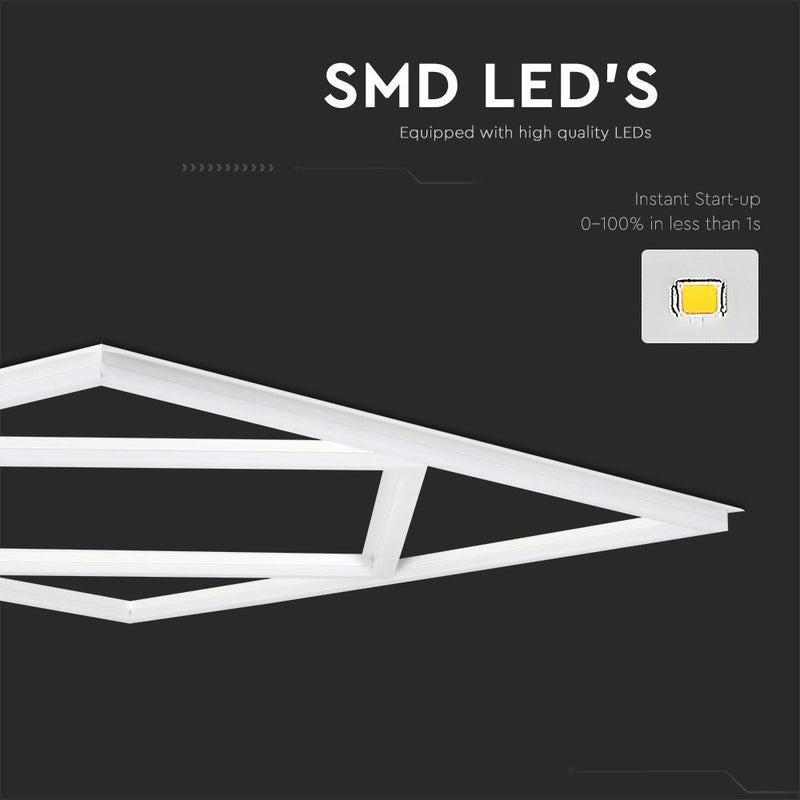 60W LED Diamond Borderline Panel with SMD LED close-up (in black background)