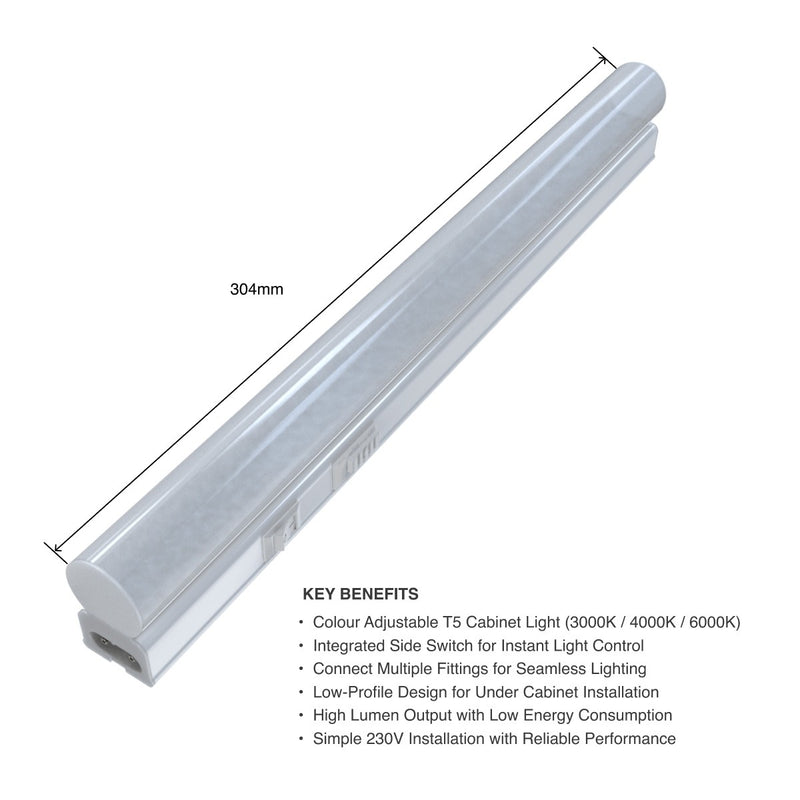 T5 LED Cabinet Light - Key Benefits and Dimensions