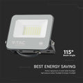black background 30w LED floodlight with some text about best energy saving and beam angle