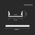 Schematics of the profile's dimensions.
