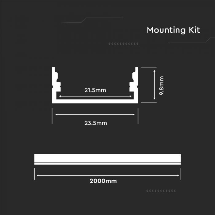 Schematics of the profile's dimensions.