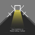installation of a silver LED aluminium profile