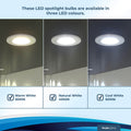 5w GU10 bulb with colour temperature options