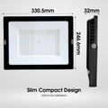 150W Eco Flood LED Outdoor Light – 6500K Cool White - Slim Compact Design