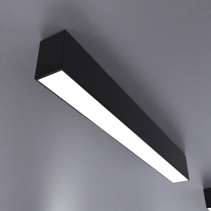 2FT (60cm) LED Linear Light – Surface Mount, Black Finish