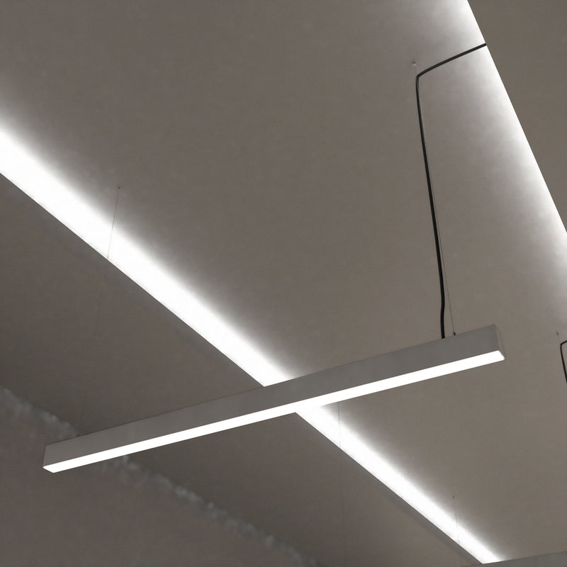 5FT (150cm) LED Linear Light Suspended Mount, White Finish - Natural White Light