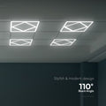 60W LED Diamond Borderline Panel installed in ceiling with text showing beam angle