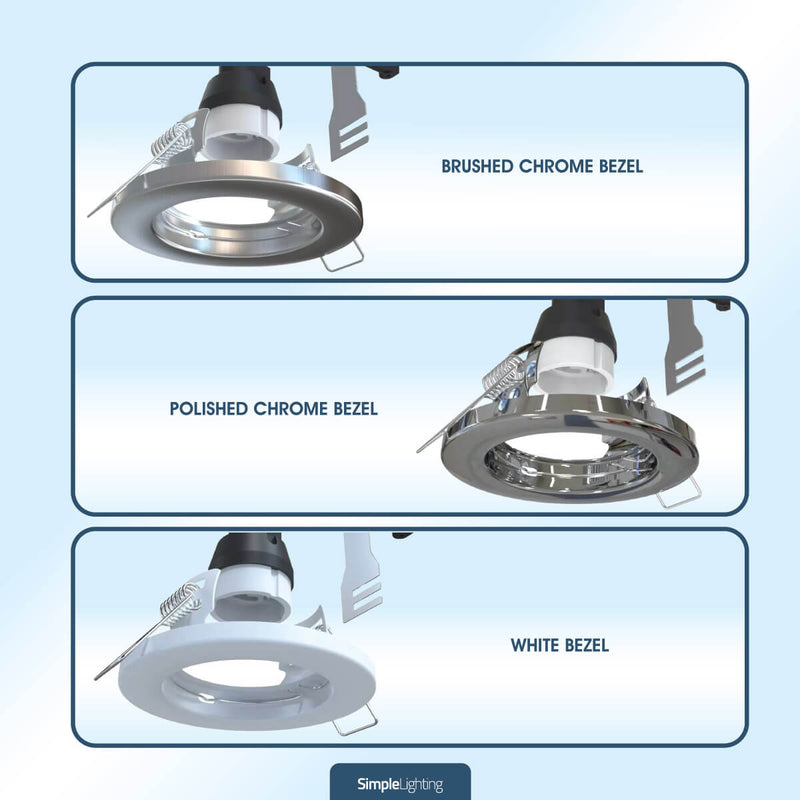 three colours of our recessed gu10 downlight