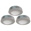 3 x 230v Brushed Chrome Surface/Recessed Mounted Under-Cabinet Lights