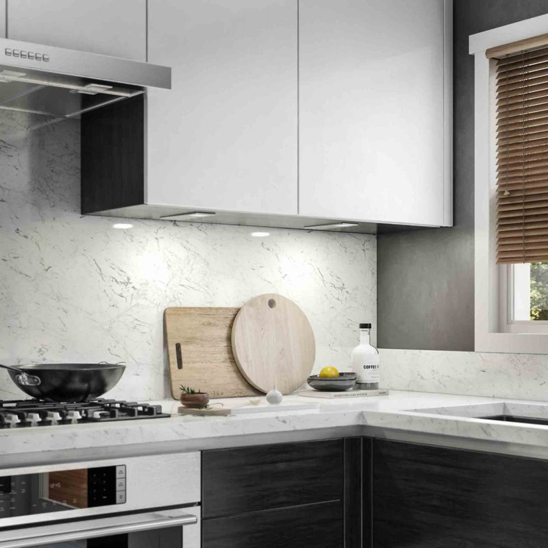 Marble Tiled Kitchen with Recti Superslim Cabinet Lights