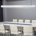 40W LED Linear Hanging Suspension Light (Silver) under a conference table.