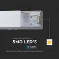 40W LED Linear Hanging Suspension Light (Silver) | 5 Year Warranty