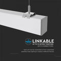 40W LED Linear Hanging Suspension Light (Silver) | Linkable Up to 12 Metres