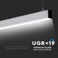 40W LED Linear Hanging Suspension Light (White) | UGR<19, Minimum Glare, ideal Visual Comfort
