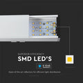 40W LED Linear Hanging Suspension Light (White) | Superior Efficiency, SMD LED's 5 Year Warranty