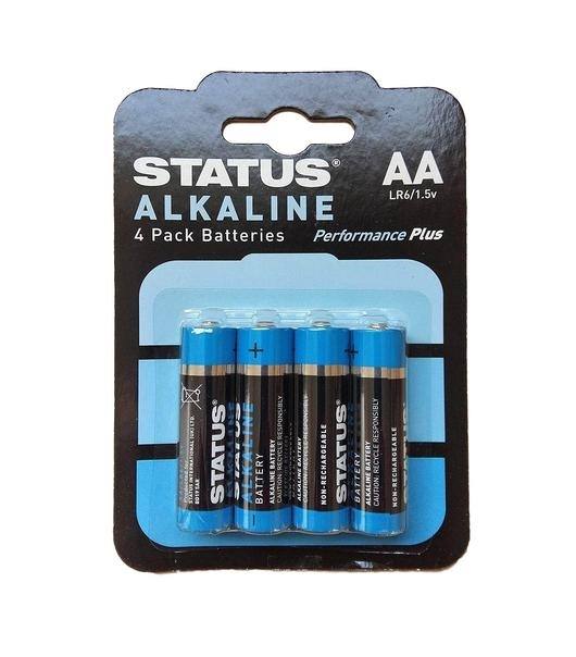 Status, Pack of 4 AA Alkaline Batteries