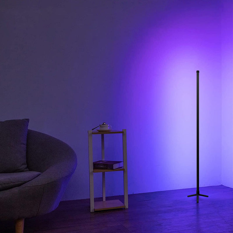 floor lamp with a blue light