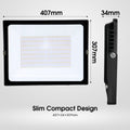 200W Eco Flood LED Outdoor Light – 6500K Cool White - Slim Compact Design