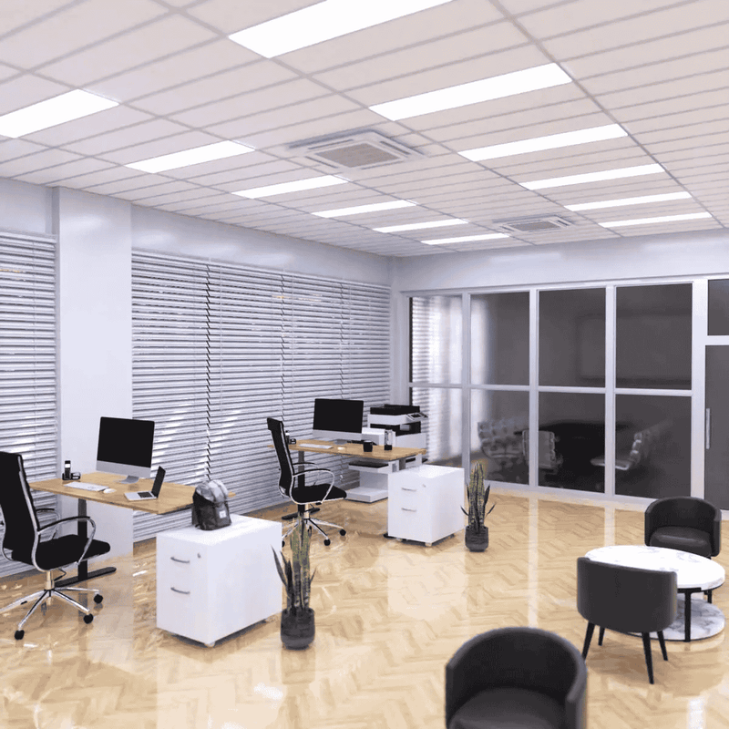 1200 x 300 LED Panel Light (cool white installed in workplace)