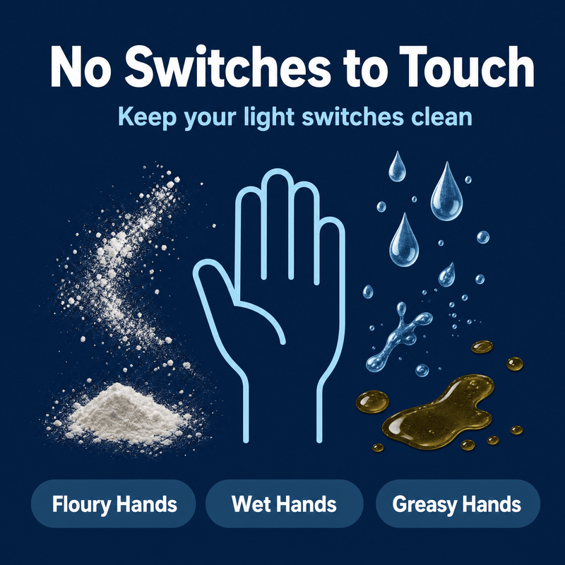 Simple Lighting - SEN240V - Infographics - No Switches to Touch