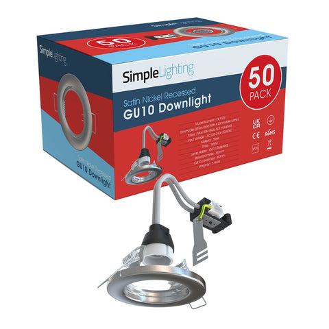 50 Pack Brushed Chrome Downlights