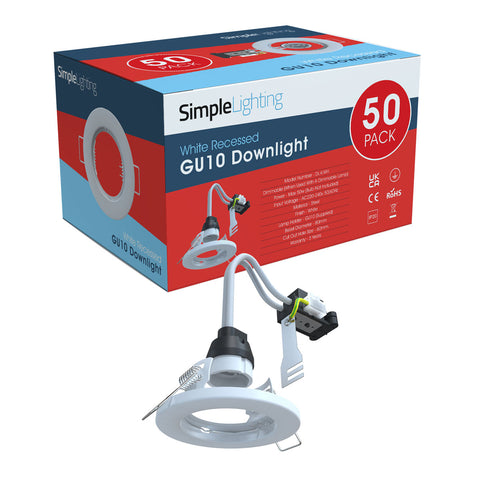 50 Pack White Downlights