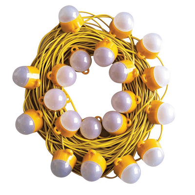 50m LED Festoon Kit/Work Lights, 110v, 100w & IP44