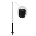 floor lamp with close up on the power button