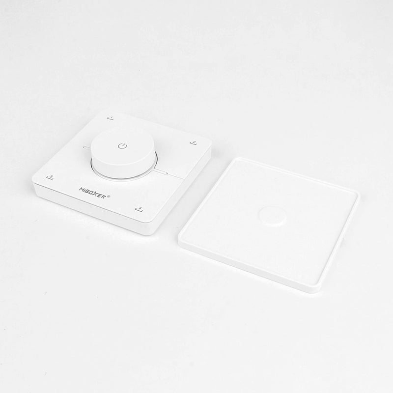 white CCT scene remote and magnetic plate